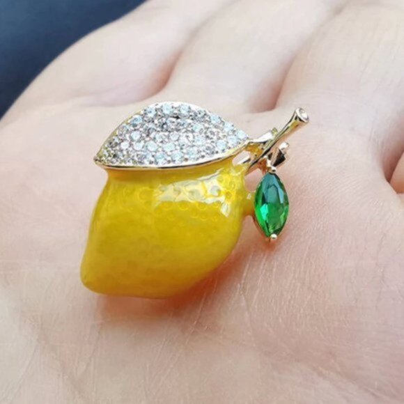 LOFT Bright Lemon pin brooch - Picture 1 of 4